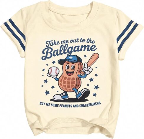 Baseball Shirt Toddler Boy Girl Take Me Out to The Ball Game Graphic Tees in Kuwait