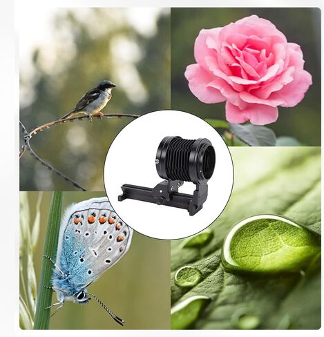 Macro Extension Bellows, Single Track, Lightweight | Adjustable Lens Distance, Increases Magnification, Maintains Optical Clarity, Portable, for Close Up Photography in Kuwait