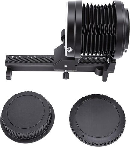 Macro Extension Bellows, Single Track, Lightweight | Adjustable Lens Distance, Increases Magnification, Maintains Optical Clarity, Portable, for Close Up Photography in Kuwait