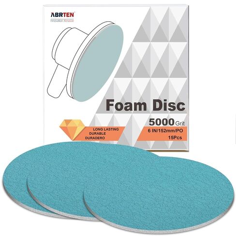 6" P3000 Foam Discs for Orange Peel Removal & Clear Coat Refinement | Uniform Scratch Pattern Consistent Surface Contact Wet Sanding Compatible Pre-Polish Refinement Polish-Ready Finish in Kuwait