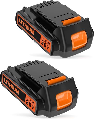 18.5V-20 Volt MAX 2.0Ah Lithium Replacement for Black and Decker Battery LBXR20 LBX20 LB20 LB2X4020 Compatible with 20V Black and Decker Power+ Tools and All Power Lithium Ion Battery 2000mAh in Saudi Arabia