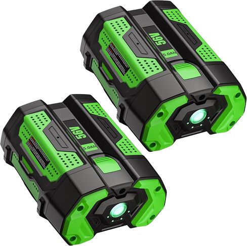 56V 5.0Ah Replacement for EGO 56V Battery BA2800T, 2Pack | Compatible with EGO 56V Power+ Equipment CS1604 CS1804 CS1403 HT2400 LB6504 LB5804 LB6500 LB4800 in Kuwait