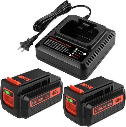 40 Volt 3.6Ah LBX2040 Replacement for Black and Decker 40V Battery Lithium | 3.6Ah LBXR36 LBXR2036 LST540 LCS1240 LBX1540 Compatible with Black Decker 40V String Trimmer Sweeper Mower Tools in Kuwait