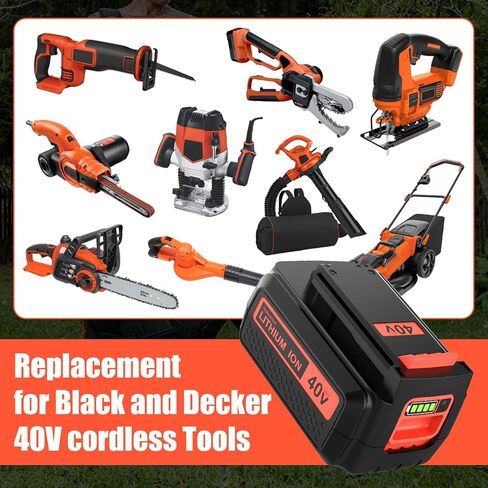 40 Volt 3.6Ah LBX2040 Replacement for Black and Decker 40V Battery Lithium | 3.6Ah LBXR36 LBXR2036 LST540 LCS1240 LBX1540 Compatible with Black Decker 40V String Trimmer Sweeper Mower Tools in Saudi Arabia