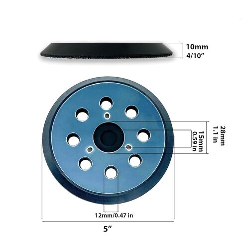 2Pcs 5" Orbital Sander Replacement Pad Compatible with Dewalt DW423 D26453 & Makita BO5010 BO5041K in Kuwait