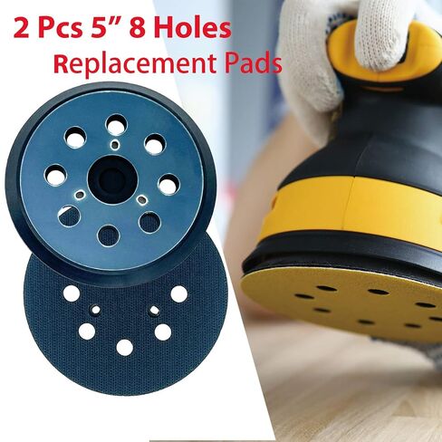 2Pcs 5" Orbital Sander Replacement Pad Compatible with Dewalt DW423 D26453 & Makita BO5010 BO5041K in Kuwait