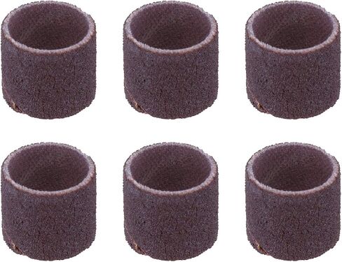 Dremel Sanding Bands Multipack, 6 Bands (13 mm - Grit 120) for Wood, Metal, Plastic; Gray in Kuwait