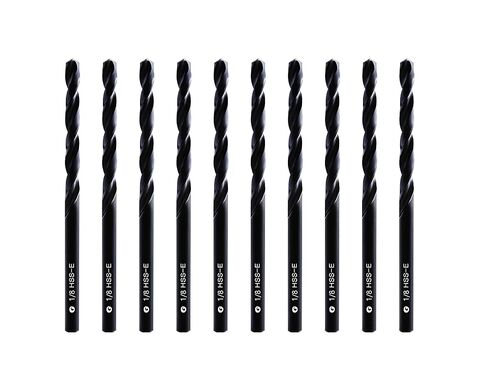 1/8inch HSS M35 Cobalt Twist Drill Bits for Metal | 10pcs Jobber Drill Bits Set,For Steels,Cast Iron,Stainless Steels and Other Metal DIY Work in Kuwait