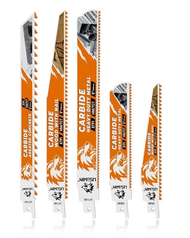 Japanese Teeth Reciprocating Saw Blade 6TPI, Wood Pruning Saw Blades 15 Inch, for Tree Trimming, Wood Cutting, 5 Pack in Kuwait