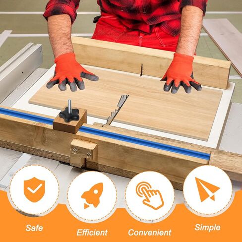 21P Table Saw Sled Kit, Crosscut Sled Kit Miter Bars for Table Saw Runners | Predrilled Holes, 2 Aluminum T-Track, 2 UHMW Miter Bars, Knob and Screws for Tablesaw Woodworking in Kuwait