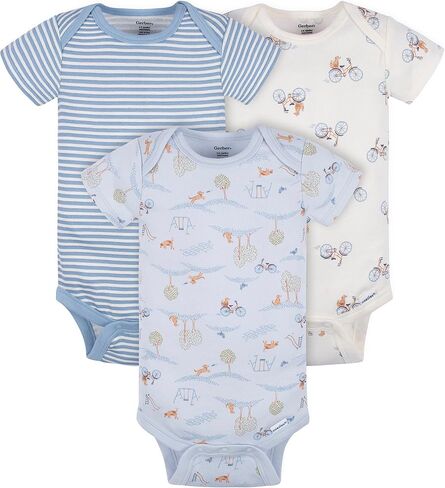 Gerber Baby Comfy Stretch 5-Piece Short Sleeve Onesie Bodysuit Pants Set in Kuwait