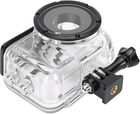 Action Camera Housing, 50m Waterproof Depth, Waterproof Camera Case, ABS PC Tempered Glass Transparent Shell with Secure in Kuwait
