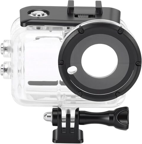 Action Camera Housing, 50m Waterproof Depth, Waterproof Camera Case, ABS PC Tempered Glass Transparent Shell with Secure in Kuwait