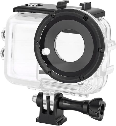 Action Camera Housing, 50m Waterproof Depth, Waterproof Camera Case, ABS PC Tempered Glass Transparent Shell with Secure in Kuwait