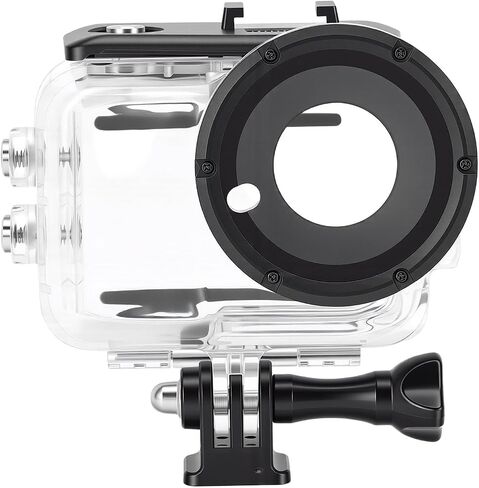 Action Camera Housing, 50m Waterproof Depth, Waterproof Camera Case, ABS PC Tempered Glass Transparent Shell with Secure in Kuwait