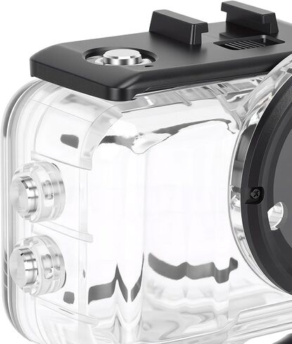 Action Camera Housing, 50m Waterproof Depth, Waterproof Camera Case, ABS PC Tempered Glass Transparent Shell with Secure in Kuwait