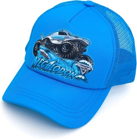 Monster Jam Mesh Adjustable Snapback Baseball Cap One Size Grave Digger El Toro Loco Megalodon in Kuwait