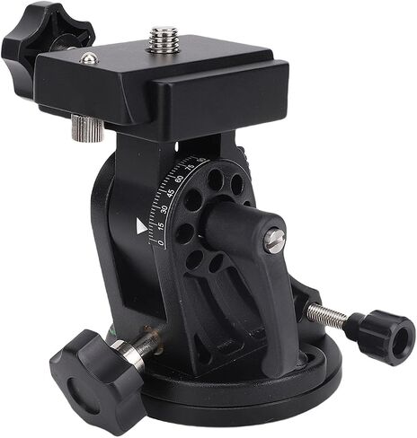 Latitude Adjustment Seat, 90 Degree Aluminum Alloy Latitude Base for, 3/8 Inch Thread Equatorial for Astronomy Telescope Photography Accessory (Black) in Kuwait