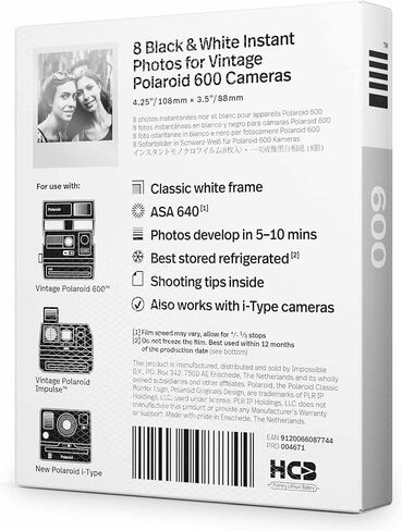 Polaroid Originals B&W Film for 600 (4671) in Kuwait