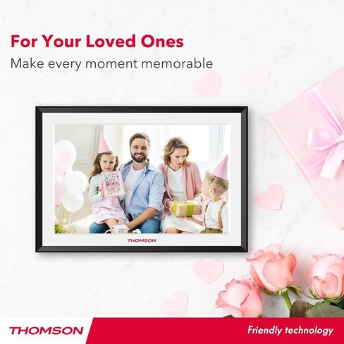 THOMSON 10.1 Inch WiFi Digital Picture Frame, 1280x800 HD IPS Touch Screen Digital Photo Frame with 32 GB, Auto-Rotate, Share Photos/Videos Instantly from Anywhere Great Gifts in Kuwait
