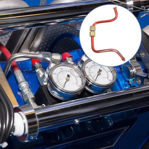 12 cm Air Compressor Exhaust Tube – High-Pressure Aluminum Copper-Plated, Burst-Proof for Oil-Free Pumps, G1/8" Threads for Home Garage & Small Workshop in Kuwait