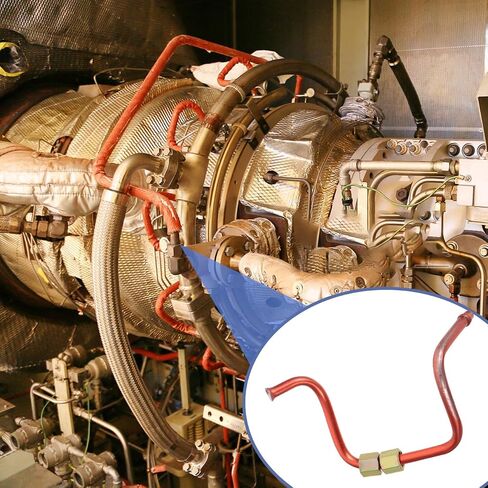 12 cm Air Compressor Exhaust Tube – High-Pressure Aluminum Copper-Plated, Burst-Proof for Oil-Free Pumps, G1/8" Threads for Home Garage & Small Workshop in Kuwait