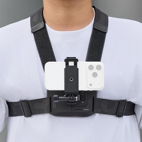 SMALLRIG Quick Release Mobile Phone Chest Mount for Recording Filming, with Safety Lock, Adjustable Strap, Phone Holder for iPhone, 2-Prong Mount for DJI, for Insta360, for GoPro Action Cameras - 6308 in Kuwait