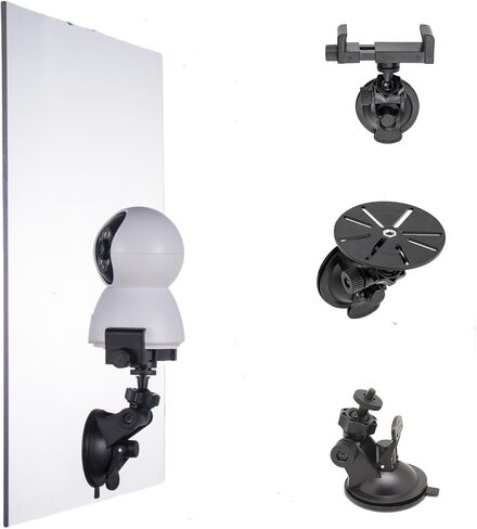 Window Mount for Security Camera,Rotating Suction Mount Bracket,Compatible with Universal Security Cameras Monitor in Kuwait