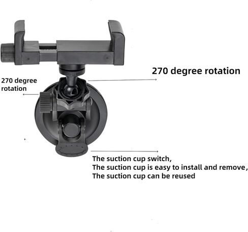 Window Mount for Security Camera,Rotating Suction Mount Bracket,Compatible with Universal Security Cameras Monitor in Kuwait