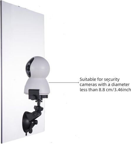 Window Mount for Security Camera,Rotating Suction Mount Bracket,Compatible with Universal Security Cameras Monitor in Kuwait