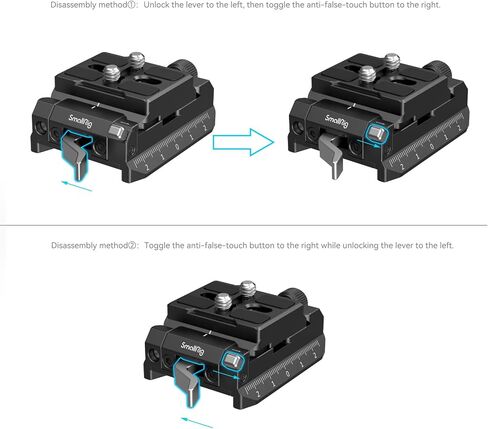 SMALLRIG Universal 15mm Rail Support System with 15mm Rod Clamp and Quick Release Plate - 2272 in Saudi Arabia