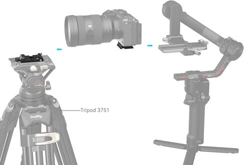SMALLRIG Universal 15mm Rail Support System with 15mm Rod Clamp and Quick Release Plate - 2272 in Saudi Arabia