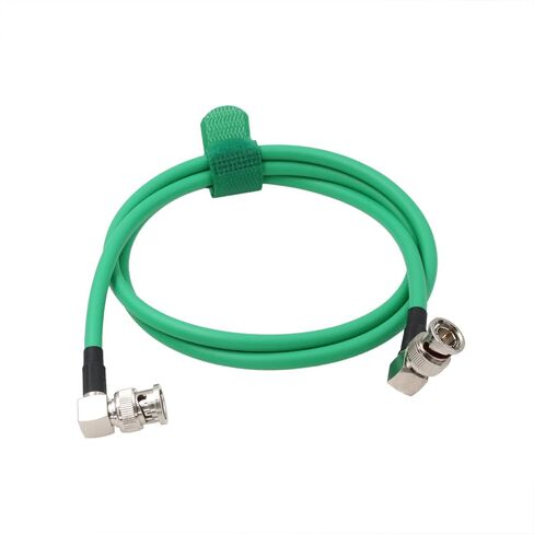 Raw 12G 4K 60fps 6G 3G HD SDI Video Cable Right Angle BNC Canare LV-61S 75 ohm Coaxial Shielded for Sony Alexa DSMC2 Camera Blackmagic SmallHD Atomos Monitor (50cm, Green) in Kuwait
