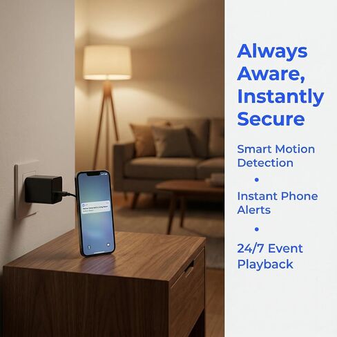 Mini Hidden Camera Detection in USB Charger - HD 1080P Wireless WiFi Nanny Cam, Indoor Home Security Camera with APP Remote Viewing, Motion Detection Alert for Baby/Pet Monitoring in Kuwait