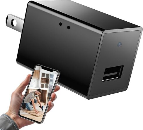 1080P HD WiFi Wireless Camera Charge for Home with App Control & Motion Detection,Indoor Security Camera with USB Phone Charge, Night Vision & Loop Recording for Office,Garage,Shop,Pet in Kuwait