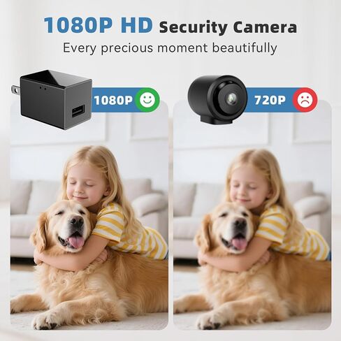 1080P HD WiFi Wireless Camera Charge for Home with App Control & Motion Detection,Indoor Security Camera with USB Phone Charge, Night Vision & Loop Recording for Office,Garage,Shop,Pet in Kuwait