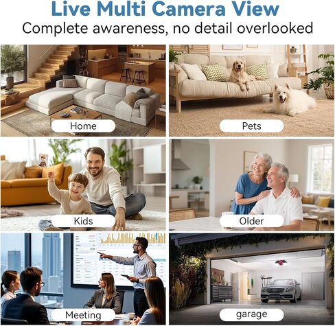 1080P HD WiFi Wireless Camera Charge for Home with App Control & Motion Detection,Indoor Security Camera with USB Phone Charge, Night Vision & Loop Recording for Office,Garage,Shop,Pet in Kuwait