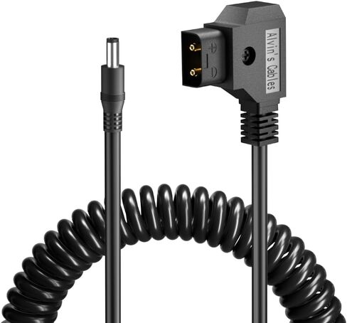 Alvin's Cables D-Tap to DC 2.1mm Coiled Cable for Blackmagic Video Assist, Atomos Shogun, SmallHD 702 Monitor in Kuwait
