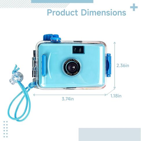 4 Pcs Disposable Waterproof Cameras, Underwater Cameras for Snorkeling and Diving, 1.4 in (3.5 cm) Lens Film Cameras, Compact for Outdoor Sports, Travel, and Adventure in Kuwait