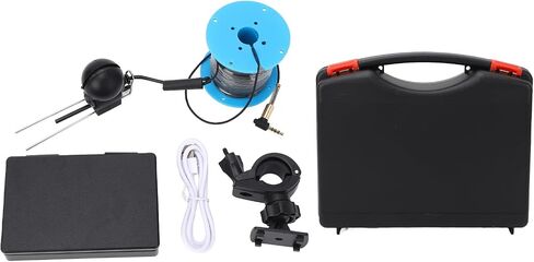 Ejoyous Underwater Fishing Camera Fish Finder Fishing Camera 1080P 5MP 195 Wide Angle 4.3 Inch Screen 2000 Nits 5000mAh 8 LED Lights with 100kg Cable for Ice Lake Boat Kayak in Kuwait