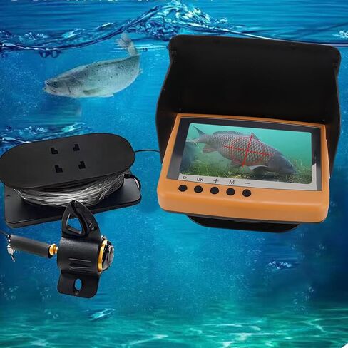 Fabater 5MP Underwater Fishing Camera with 25M Durable Cable and 4.5" HD Screen for AllDay Fishing Expeditions in Kuwait