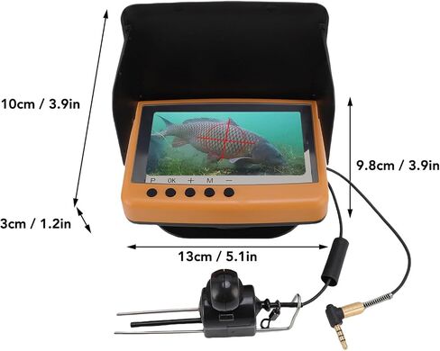 Fabater 5MP Underwater Fishing Camera with 25M Durable Cable and 4.5" HD Screen for AllDay Fishing Expeditions in Kuwait