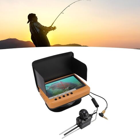Jiawu FHD Underwater Fishing Camera with 25M Cable High Definition Imaging for Night and Day Fishing Adventures 4.5" Screen in Kuwait