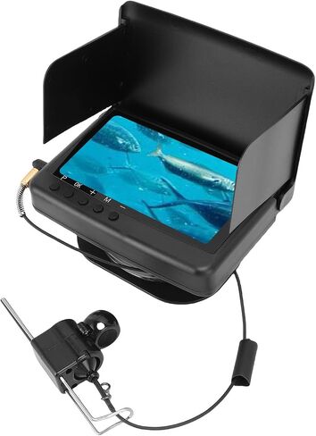 Jiawu 1080P Underwater Fishing Camera with 5 Inch Display Automatic Alert for Ice Fishing 220° Wide Angle HD Imaging in Kuwait