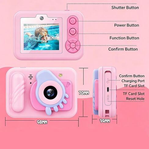 Floating Camera for 48MP Resolution 8X Digital Magnification Strong ABS Build with Lanyard Swimming Pool Camera in Kuwait