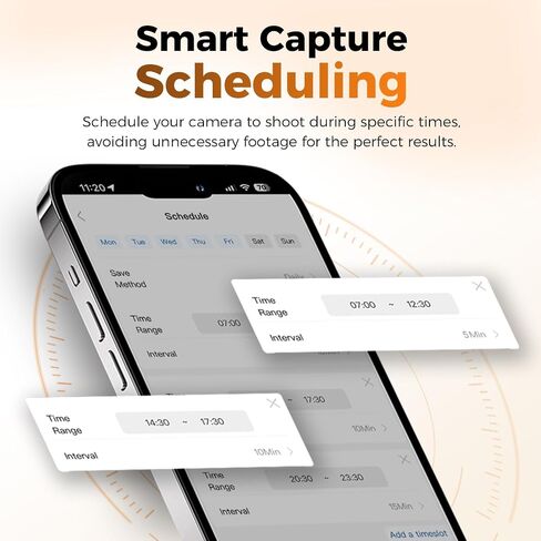 ATLI E10 4K Time Lapse Camera Wi-Fi Control Live Preview Scheduled Capture | Timelapse Video Camera for Plant Growth Remote Access 6cm Macro Focus Pre-installed 128GB Memory Card Real-Time Playback in Kuwait