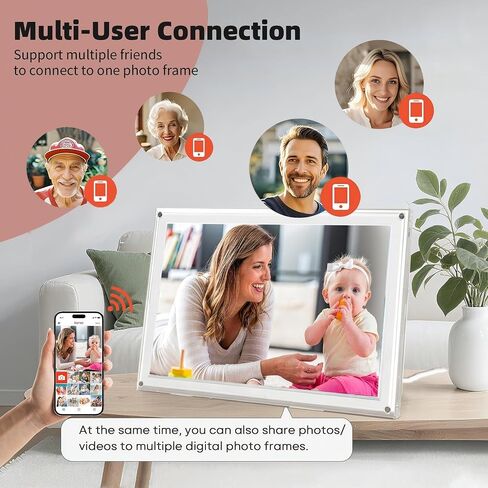 Frameo 10.1 Inch WiFi Digital Picture Frame with IPS Touch Screen HD Display, 32GB WiFi Smart Photo Frame, Share Moments Instantly via Frameo App from Anywhere, Gifts for Parents and Grandparents in Kuwait