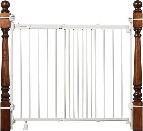 Ingenuity The Stairway 48W Series, 30'-48' Wide, 32" Tall, Baby Gate for Stairs with Door, Wood Safety Gate for Doorways and Stairways - Oak Wood in Kuwait