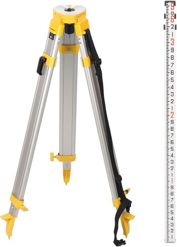 Professional Surveying Tripod & Aluminum Grade Rod Combo - 9ft Telescopic Rod + 65" Adjustable Tripod for Rotary Laser Level, Theodolite, Land Surveying Equipment(Red) in Kuwait