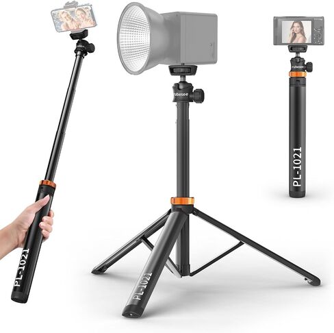 Extendable Tripod Aluminum, 79" Portable Adjustable Light Stand with 1/4" Screw, 360° Ball Head Camera Phone Tripod for Camera Video Light Smartphone, Lightweight for Travel in Kuwait